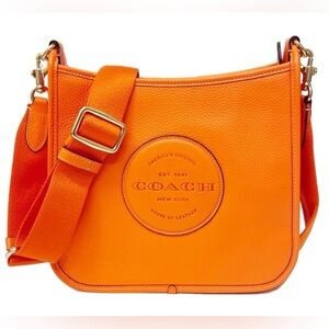 Coach Dempsey File Vibrant Orange Crossbody Bag